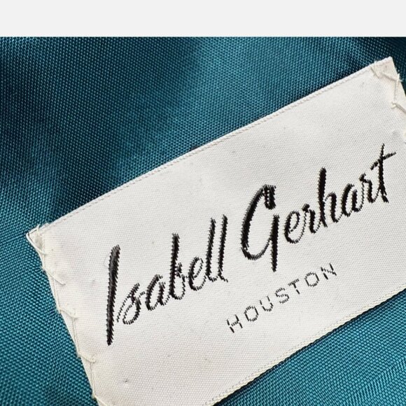 Vakko teal suede wrap front vintage 80s boho western cowgirl dress Sz 6 NWOT - Picture 9 of 10